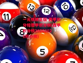 一元棋牌正版-西甲积分榜德甲积分榜(西甲积分榜20202021积分榜)